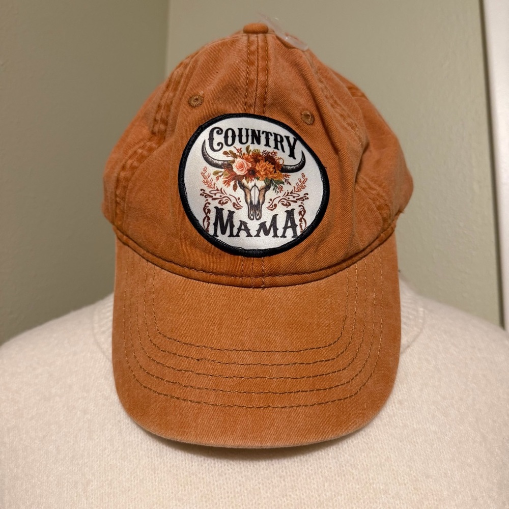 Women’s “Country Mama” Rust Baseball Cap | Size O/S